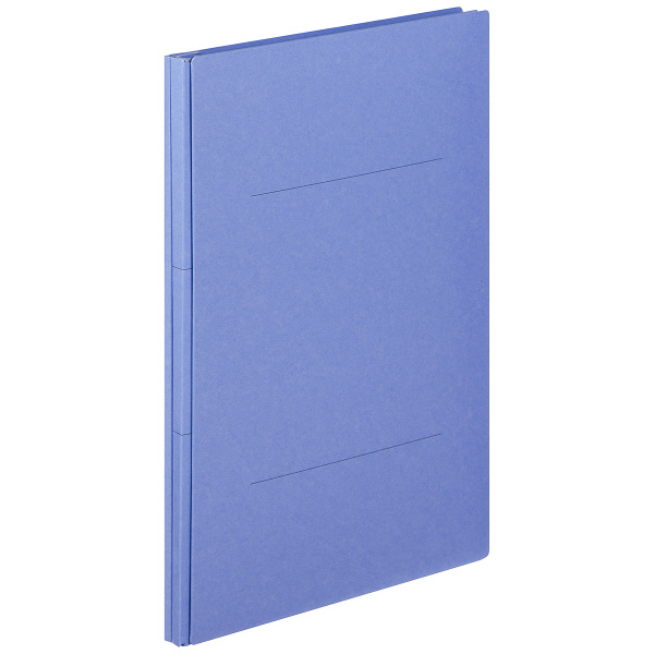 アスクル　背幅伸縮ファイル　A4タテ　PPラミネート表紙　50冊　ブルー　青  オリジナル