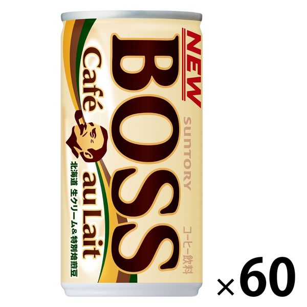 【缶コーヒー】サントリー BOSS（ボス） カフェオレ 185g 1セット（60缶）