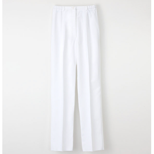 ナガイレーベン 女子パンツ ナースパンツ 医療白衣 ホワイト L FE-4503（取寄品）