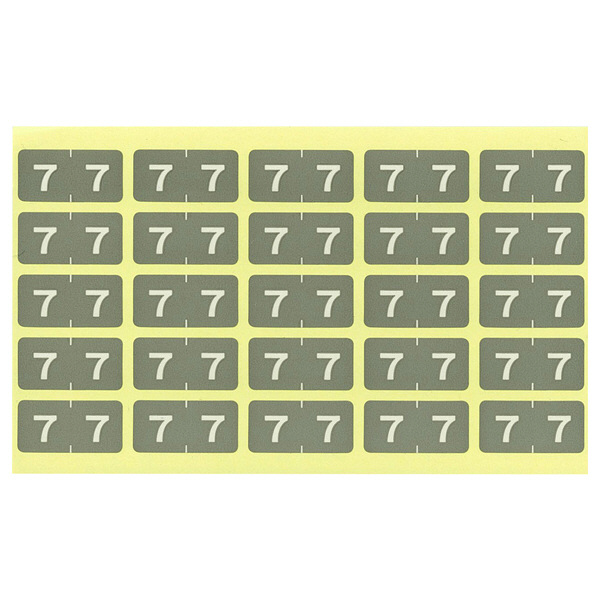 リヒトラブ　カラーナンバーラベルM　「7」　HK7753-7　1袋（250片入）