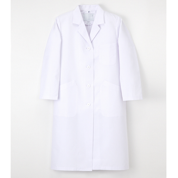 ナガイレーベン 女子シングル診察衣 （ドクターコート） 医療白衣 長袖 ホワイト LL TAP-75（取寄品）