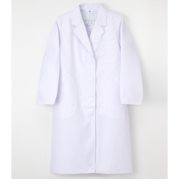ナガイレーベン 女子シングル診察衣 （ドクターコート） 医療白衣 長袖 ホワイト S NP-130（取寄品）