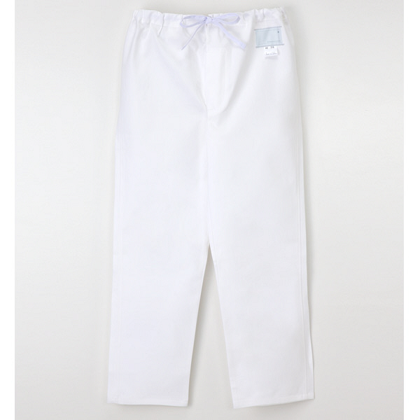 ナガイレーベン 男子ズボン （スクラブパンツ） 医療白衣 ホワイト L AD-318（取寄品）