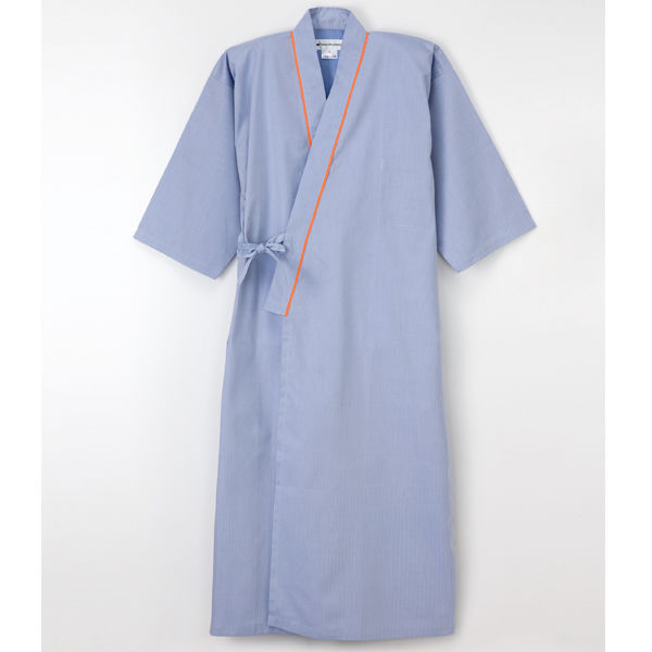 ナガイレーベン 患者衣 ゆかた型 ブルー M SG1440（取寄品）