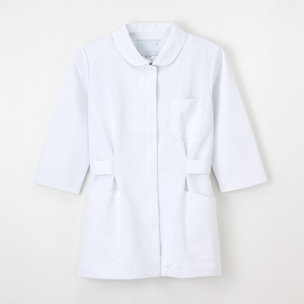 ナガイレーベン 女子上衣7分袖 ナースジャケット 医療白衣 ホワイト M HO-1911（取寄品）