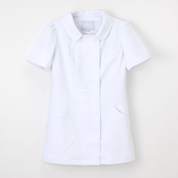 ナガイレーベン ケイタマルヤマ上衣 ナースジャケット 医療白衣 女性用 半袖 ホワイト S KM-2152（取寄品）