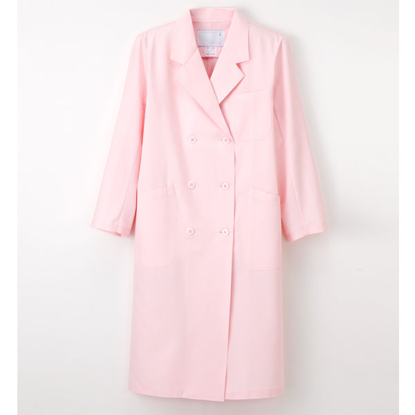 ナガイレーベン 女子診察衣（ダブル） KEX-5120  ピンク S 女子ダブル診察衣 ドクターコート 医療白衣