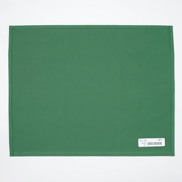 ナガイレーベン 一重四角巾 綿布 穴なし 110cm×150cm グリーン AD-90100（取寄品）