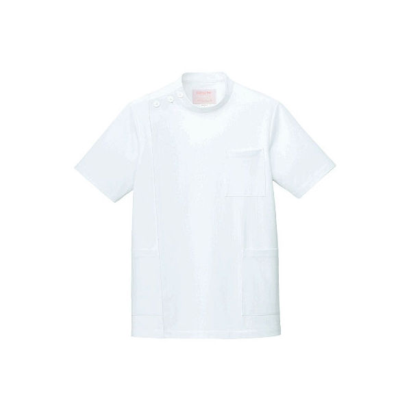 フォーク　男子医務衣（ケーシージャケット）　1010CR-1　ホワイト　4L　（取寄品）