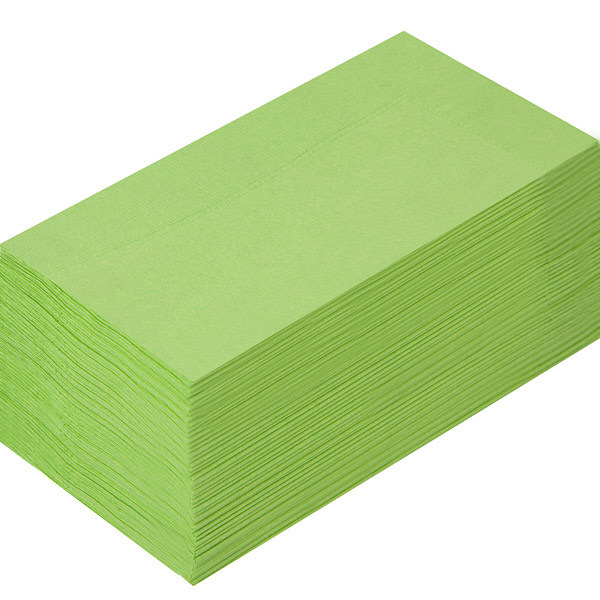 溝端紙工印刷 カラーナプキン 8つ折り 2PLY グリーンティー 1セット（200枚：50枚入×4袋）