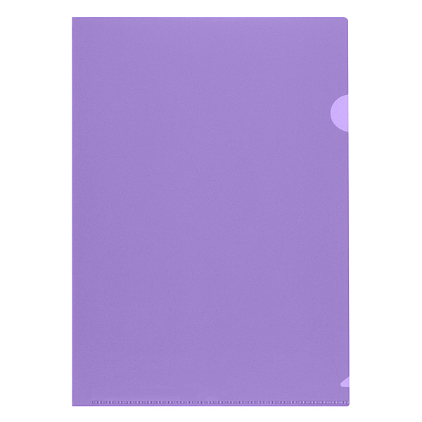 プラス 高透明カラークリアホルダー A4 パープル 紫 1箱(600枚) ファイル 80165