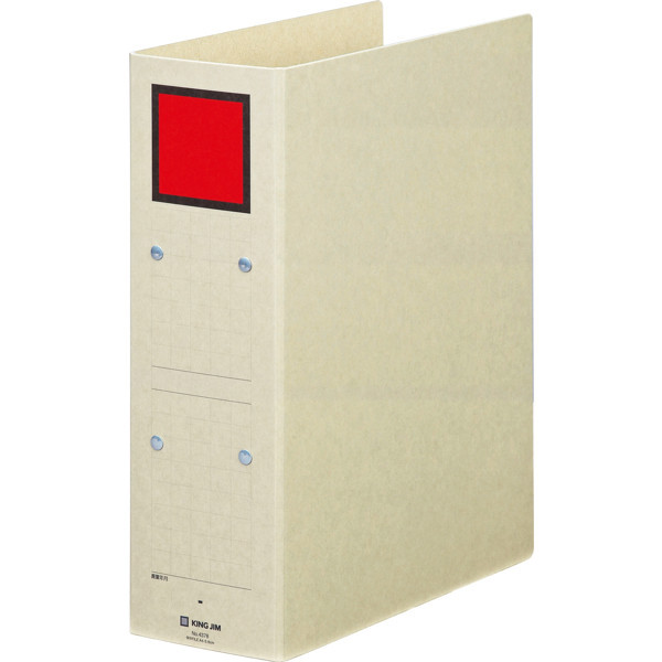 キングジム　保存ファイル（片開き）　A4タテ　とじ厚80mm　背幅94mm　赤　4378アカ　1箱（30冊：10冊入×3箱）