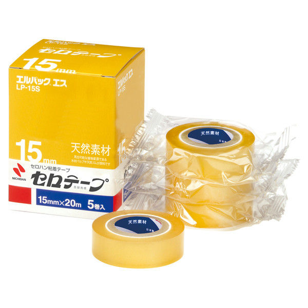 ニチバン セロテープ 小巻 エルパックエス 15mm×20m LP-15S 1セット（25巻：5巻入×5箱）