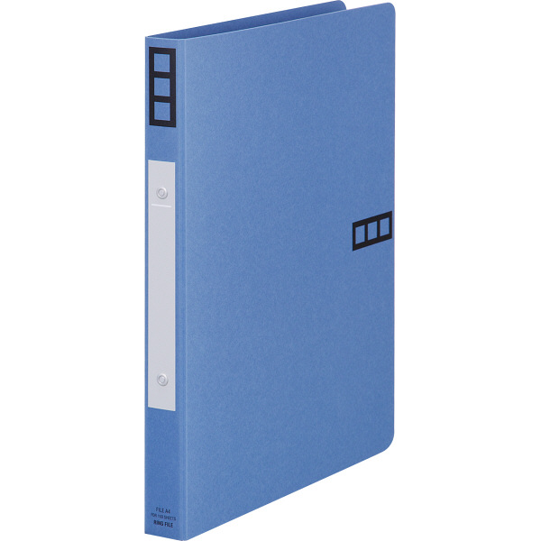 アスクル　紙製リングファイル　A4タテ　丸型2穴　背幅27mm　ブルー　青　60冊 シブイロ SIBUIRO  オリジナル