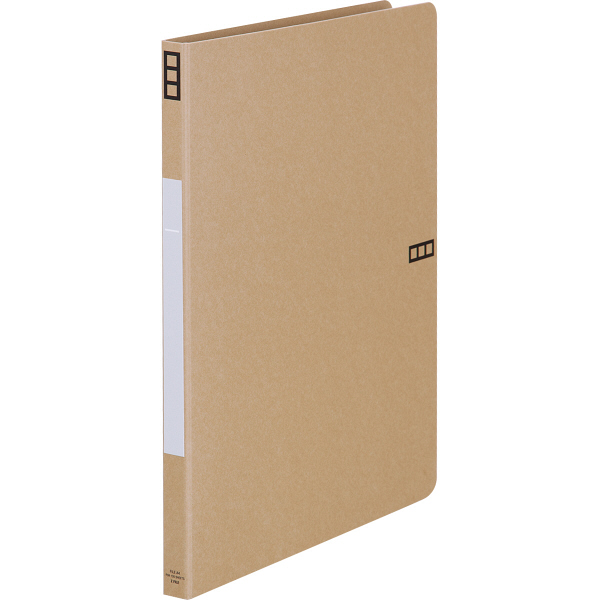 アスクル　Z式パンチレスファイル　A4タテ　背幅15mm　ベージュ　10冊　レバーファイル　シブイロ  オリジナル