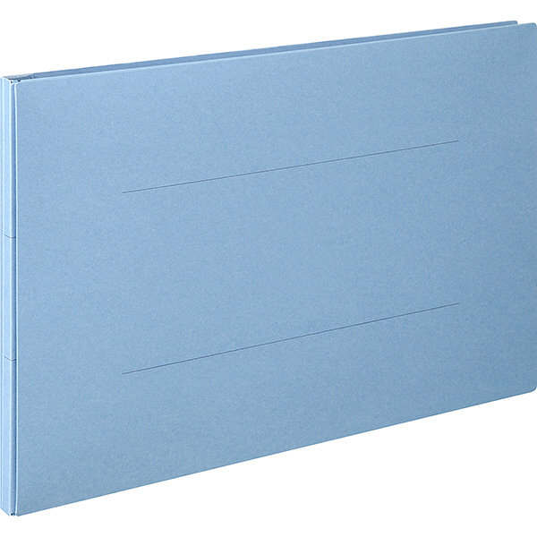 アスクル　背幅伸縮ファイル（紙製）　A3ヨコ　ブルー　50冊  オリジナル