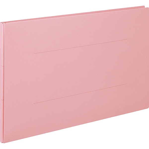 アスクル　背幅伸縮ファイル（紙製）　A3ヨコ　ピンク　50冊  オリジナル