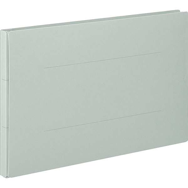 アスクル　背幅伸縮ファイル（紙製）　A4ヨコ　グレー　50冊  オリジナル