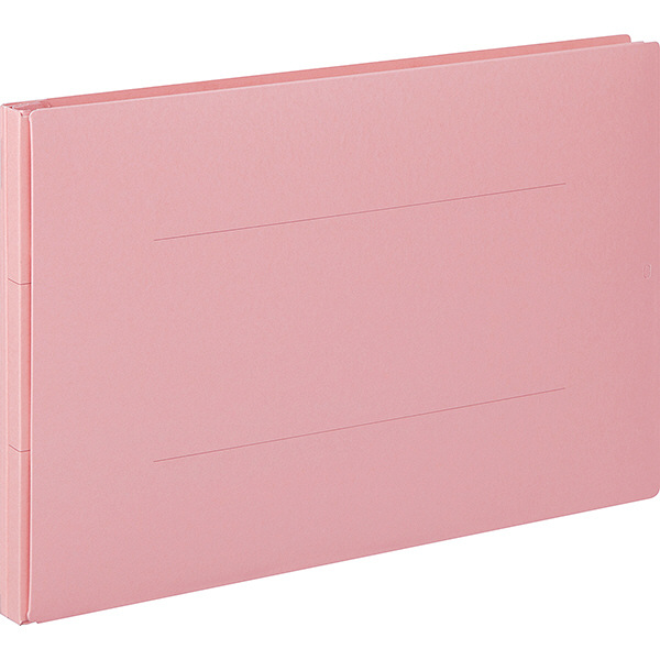 アスクル　背幅伸縮ファイル（紙製）　A4ヨコ　ピンク　50冊  オリジナル