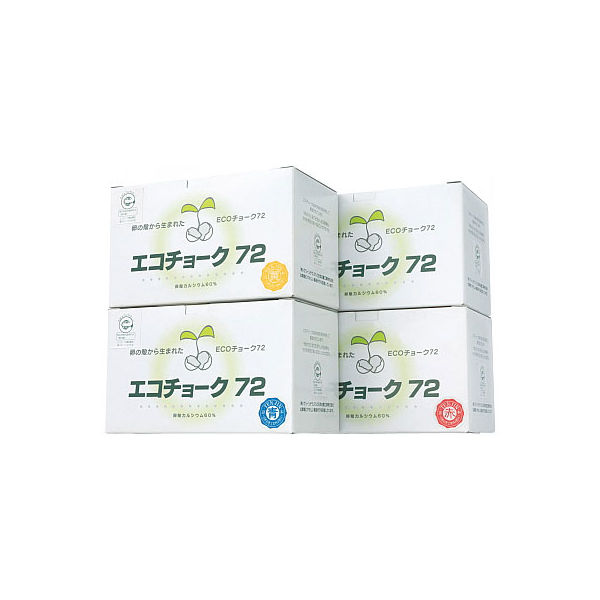 エコチョーク　黄　TGNECO4　1箱（72本入）　日本白墨工業　（直送品）