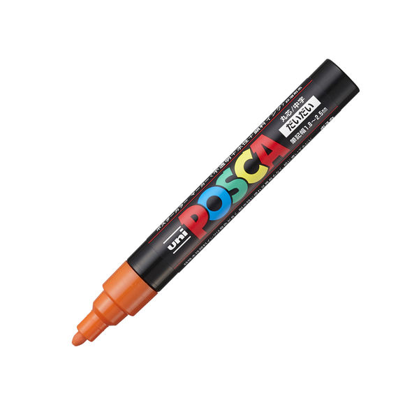 ポスカ 中字 橙 PC5M.4 水性マーカー 三菱鉛筆（uni）