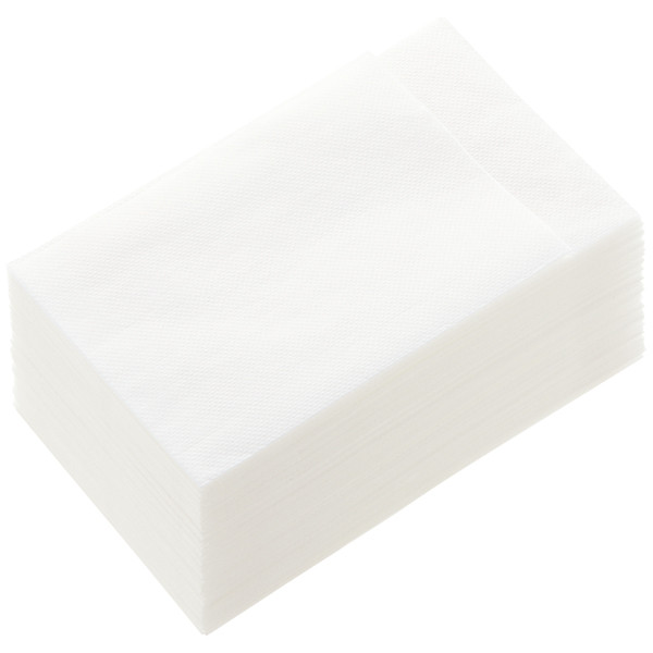 イデシギョー 植林木4つ折り 紙ナプキン 白無地 2/3タイプ 1セット（1000枚：100枚入×10袋）