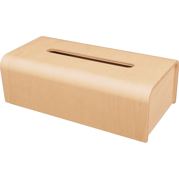 ティッシュケース　木製テッシュボックスケース　ナチュラル　スマイル