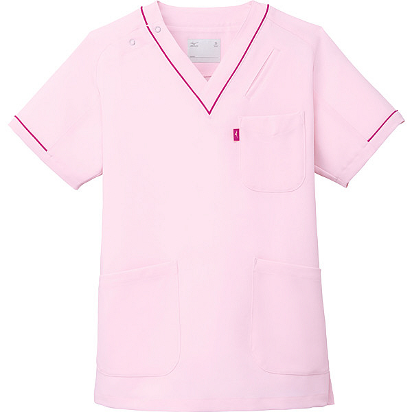 ミズノ ユナイト スクラブ（男女兼用） ピンク 5L MZ0092 医療白衣 1枚（取寄品）