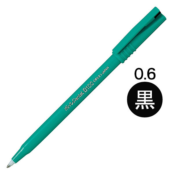 ぺんてる　ボールPentel　黒インク　0.6mm　業務用パック　1箱（10本入）　B100-AD