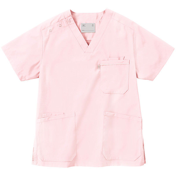 ミズノ ユナイト スクラブ（男女兼用） ピンク 3L MZ0018 医療白衣 1枚（取寄品）