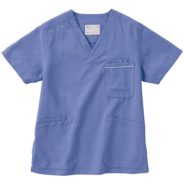 ミズノ ユナイト スクラブ（男女兼用） ブルー 3L MZ0018 医療白衣 1枚（取寄品）