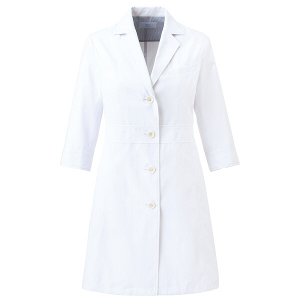 ミズノ ユナイト ドクターコート（七分袖）（女性用） ホワイト 3L MZ0057 医療白衣 診察衣 薬局衣 1枚（取寄品）