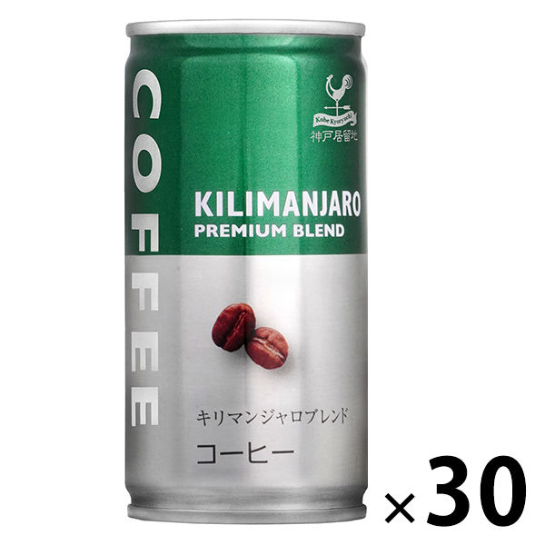【缶コーヒー】富永貿易 神戸居留地 キリマンジャロブレンドコーヒー 185g 1箱（30缶入）