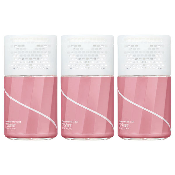 【アスクル限定】トイレの消臭剤　置き型　フローラルブーケ　1セット（3個） エステー　消臭芳香剤　 オリジナル