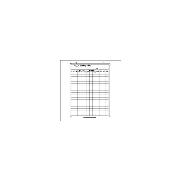 日学　樹脂枠ホワイトボード　1200×900　GOLF　COMPETITION表　RC-12-040　（直送品）