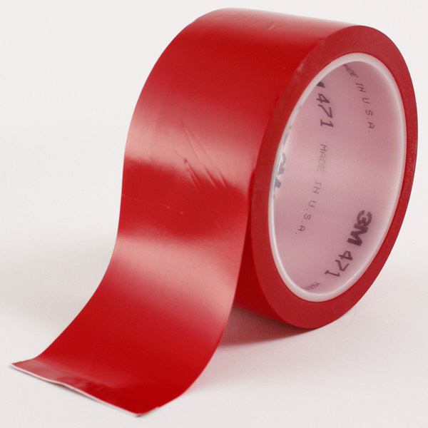 3M プラスチックフィルムテープ 471 赤 幅50mm×長さ18.2m 1巻