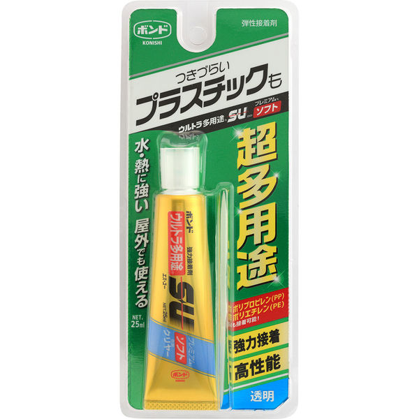 【接着剤】 コニシ ボンド ウルトラ多用途SUプレミアムソフトクリヤー25ml #05141 1セット（5本）