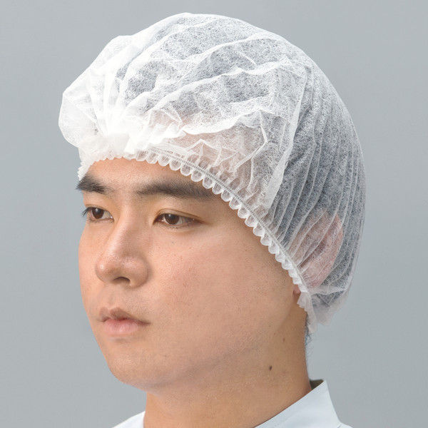 【使いきりキャップ】 川西工業 不織布 使いきりヘアキャップ 500枚入 ホワイト 1セット（3000枚：500枚入×6袋）
