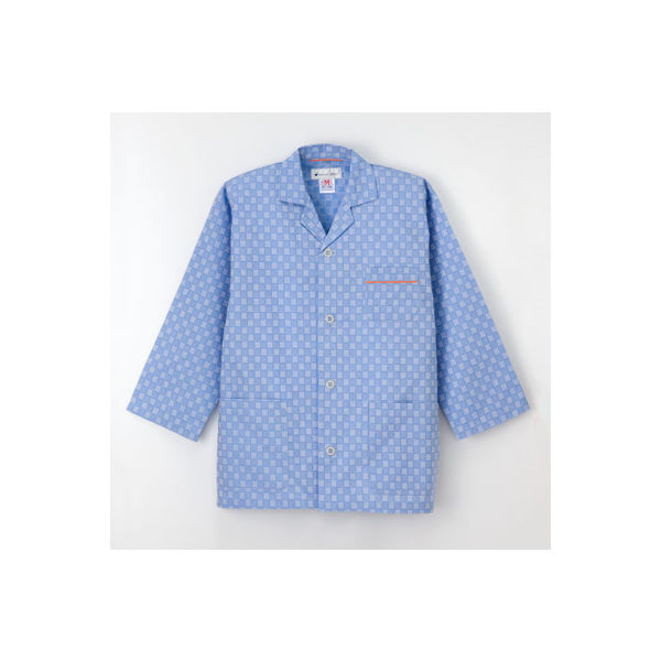 ナガイレーベン 患者衣パジャマ型 男女兼用 ブルー S RG-1456（取寄品）