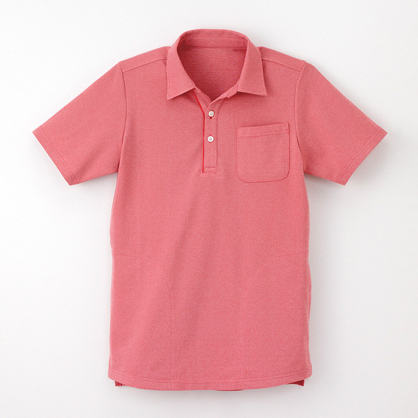 ナガイレーベン ニットシャツ（男女兼用） コーラルレッド M NC-2307（取寄品）