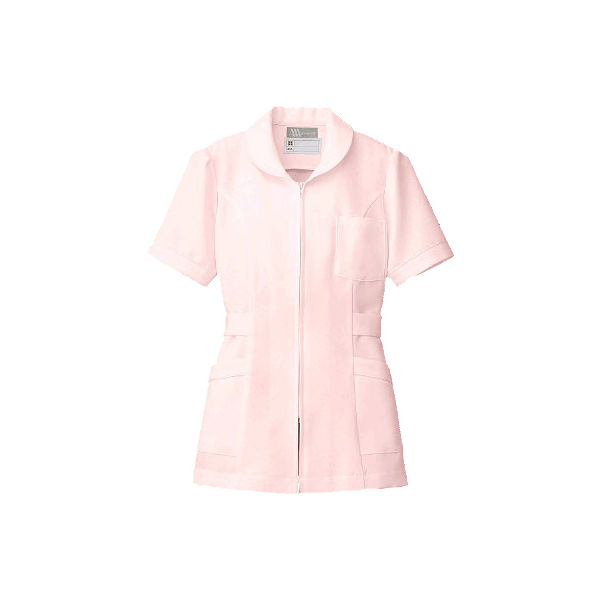 AITOZ（アイトス） ナースジャケット（パイピング） 女性用 半袖 ピンク 5L 861338-060（直送品）