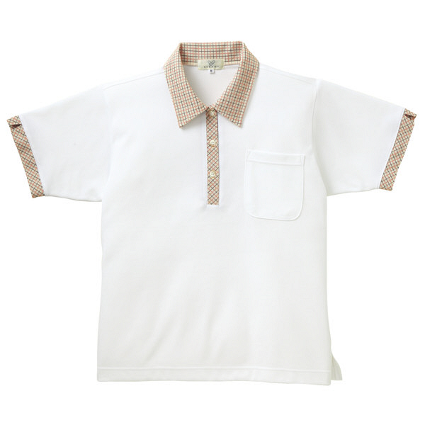 トンボ　キラク　ニットシャツ　　ホワイト　　L　　　L　CR132-01　1枚　　（取寄品）