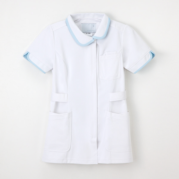 ナガイレーベン 女子上衣 ナースジャケット 医療白衣 半袖 Tブルー S CD-2832（取寄品）