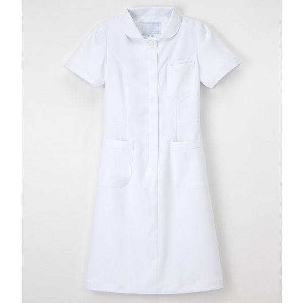 ナガイレーベン ワンピース ナースワンピース 医療白衣 半袖 ホワイト LL FT-4417（取寄品）