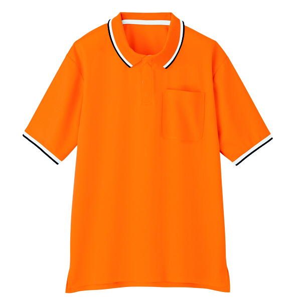 自重堂 半袖ポロシャツ 男女兼用 オレンジ 3L WH90318（取寄品）