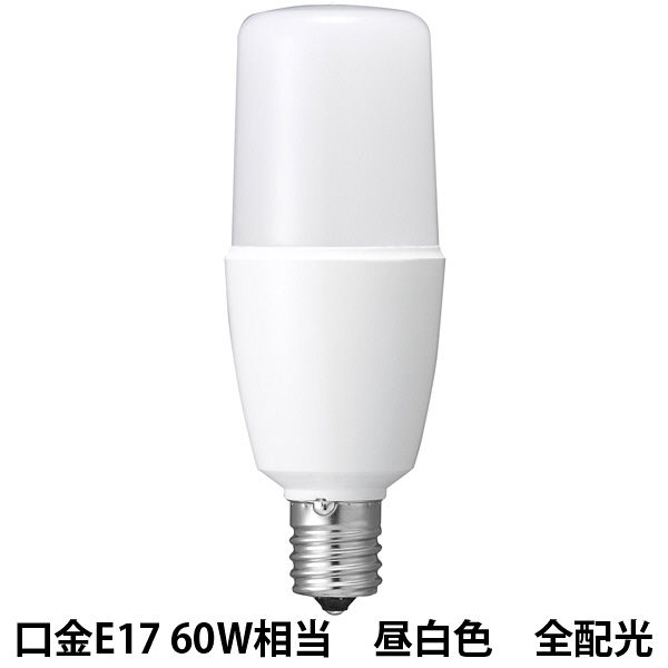 ヤザワコーポレーション（YAZAWA）　T形　LED電球 60W形 E17 昼白色 LDT8NGE17