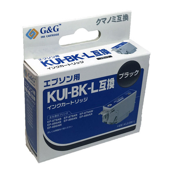 エプソン（EPSON）用 互換インク HBE-KUI-BK-L ブラック 増量 （KUI-BK-L互換）クマノミシリーズ  1個