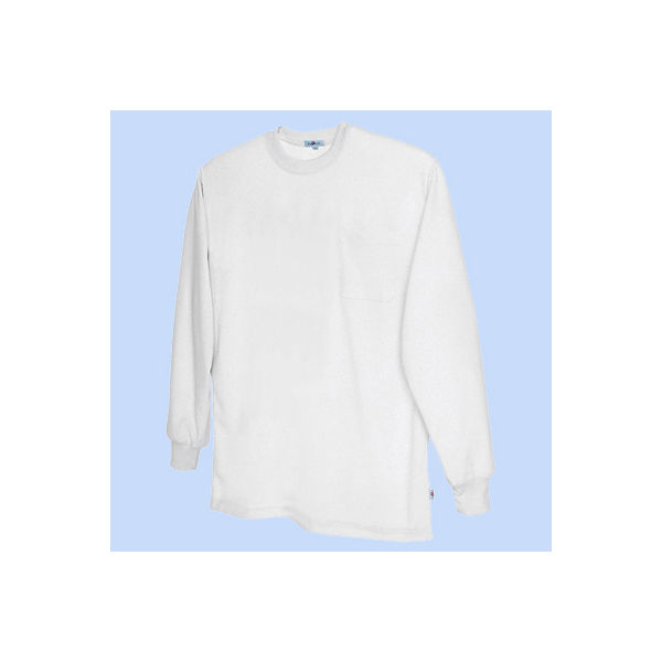 AITOZ（アイトス） ユニセックス 長袖Tシャツ（ポケット付） ホワイト S AZ-10575 1着（直送品）