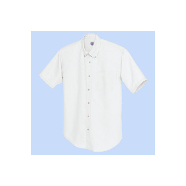 AITOZ（アイトス） ユニセックス 大きいサイズ 半袖オックスボタンダウンシャツ ホワイト 3L AZ-7823（直送品）