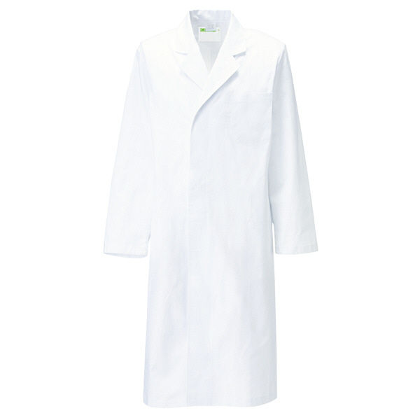 KAZEN メンズ診察衣S型長袖（ドクターコート） 医療白衣 ホワイト シングル S 110-20（直送品）